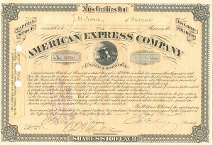 American Express Company signed by J. C. Fargo